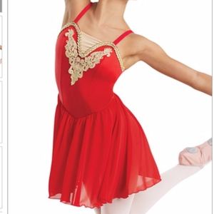 Weissman Red/Gold Adult Dress Dance Costume